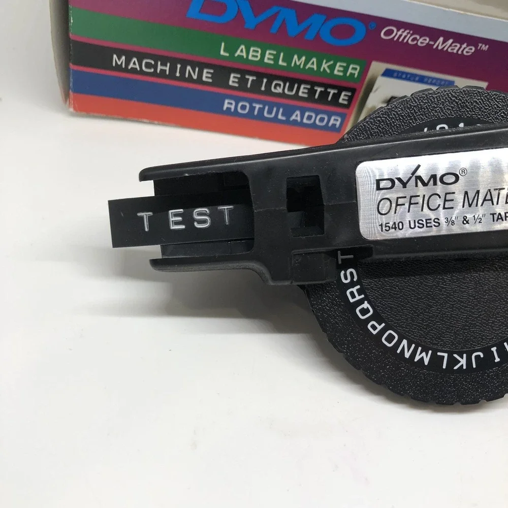 DYMO Office Mate II 1540-00 Embossing Label Maker EUC Open Box 3/8